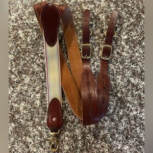 Stylish Brown Leather adjustable Suspenders